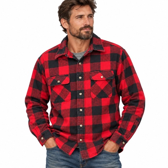 Eddie Bauer Other - Vintage 80s Eddie Bauer McKinley Cloth Flannel Shirt XL USA Buffalo Plaid Cabin